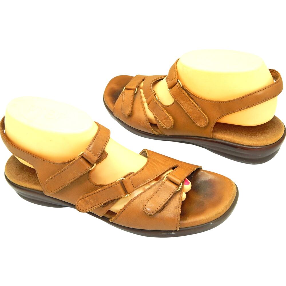 SAS Tabby Sandals Shoes Womens Leather strapy Adjustable Comfort beach 10M